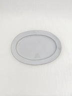 Soft Gray Oval  Plate 26cm
