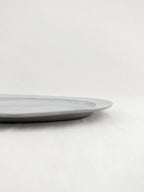 Soft Gray Oval  Plate 26cm
